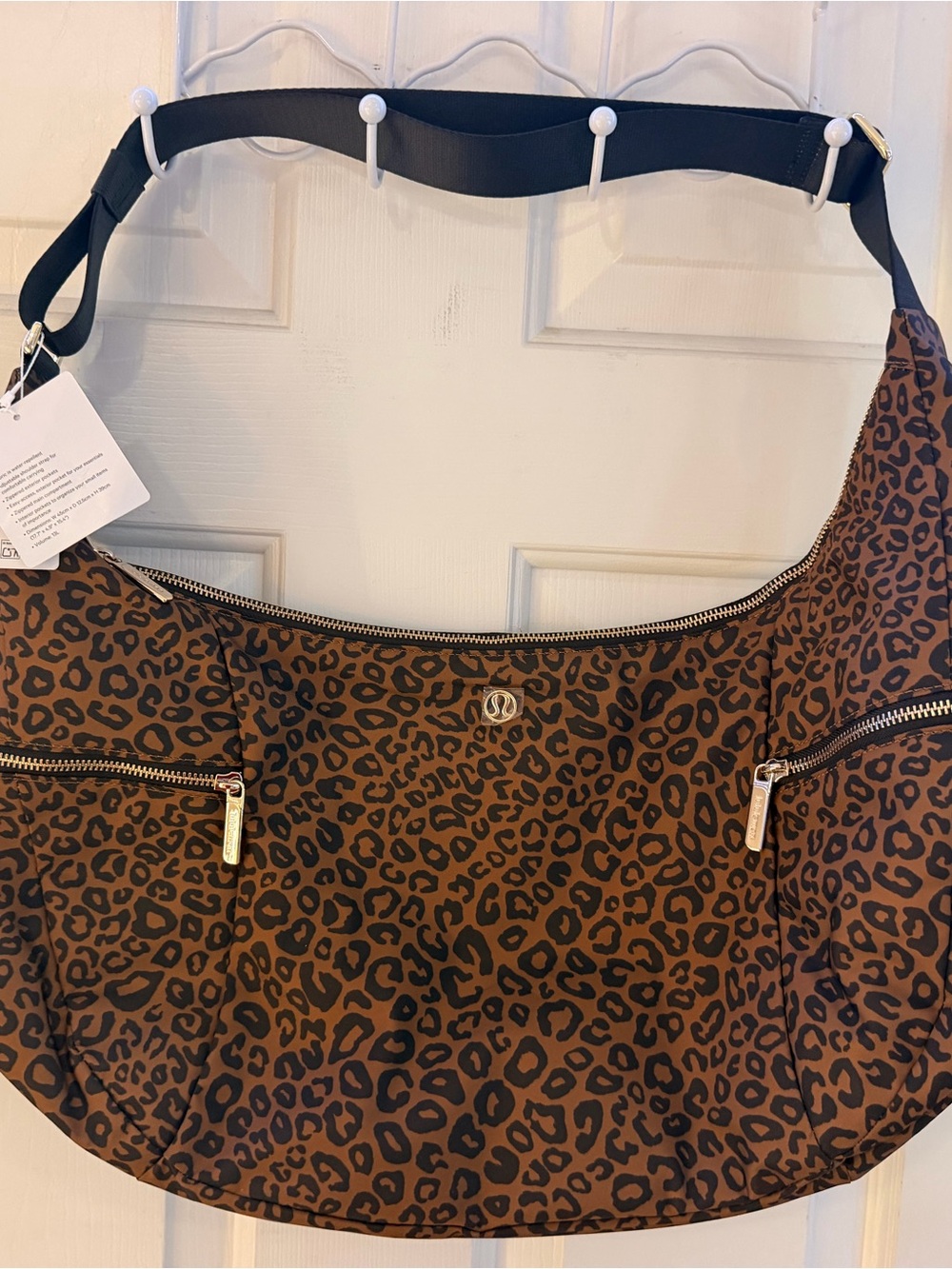 lululemon athletica Leopard Print Shoulder Bag - Brown/Black